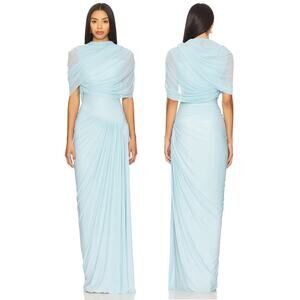 Deme by Gabriella Jasmine Maxi Dress Draped Party Formal Elegant Luxury Prom XS